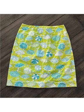 Lilly Pulitzer Green Summer Umbrella Skirt - Size 2